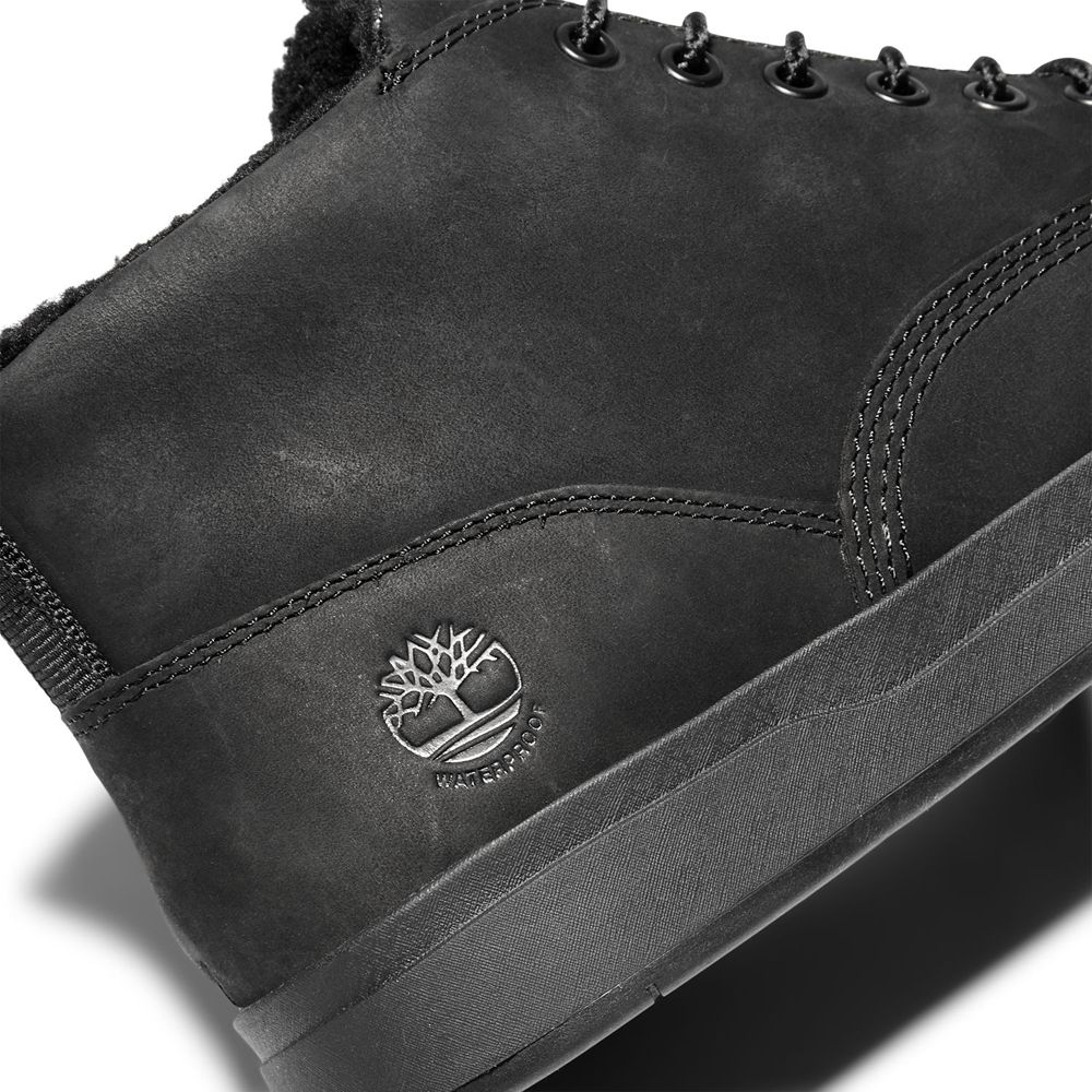 Bocanci Chukka Timberland Barbati Negrii - Davis Square Waterproof - Romania - IDOXKA069